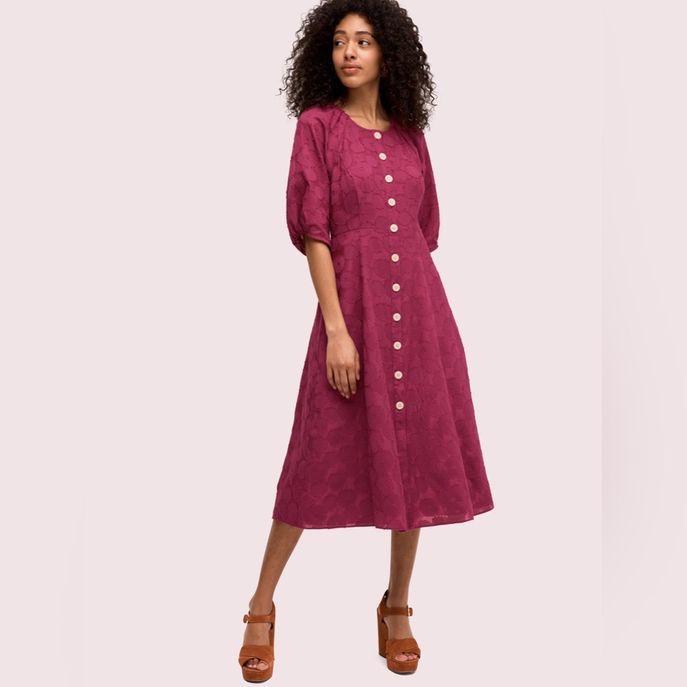 kate spade Purple Floral Midi Dress Women’s size 8